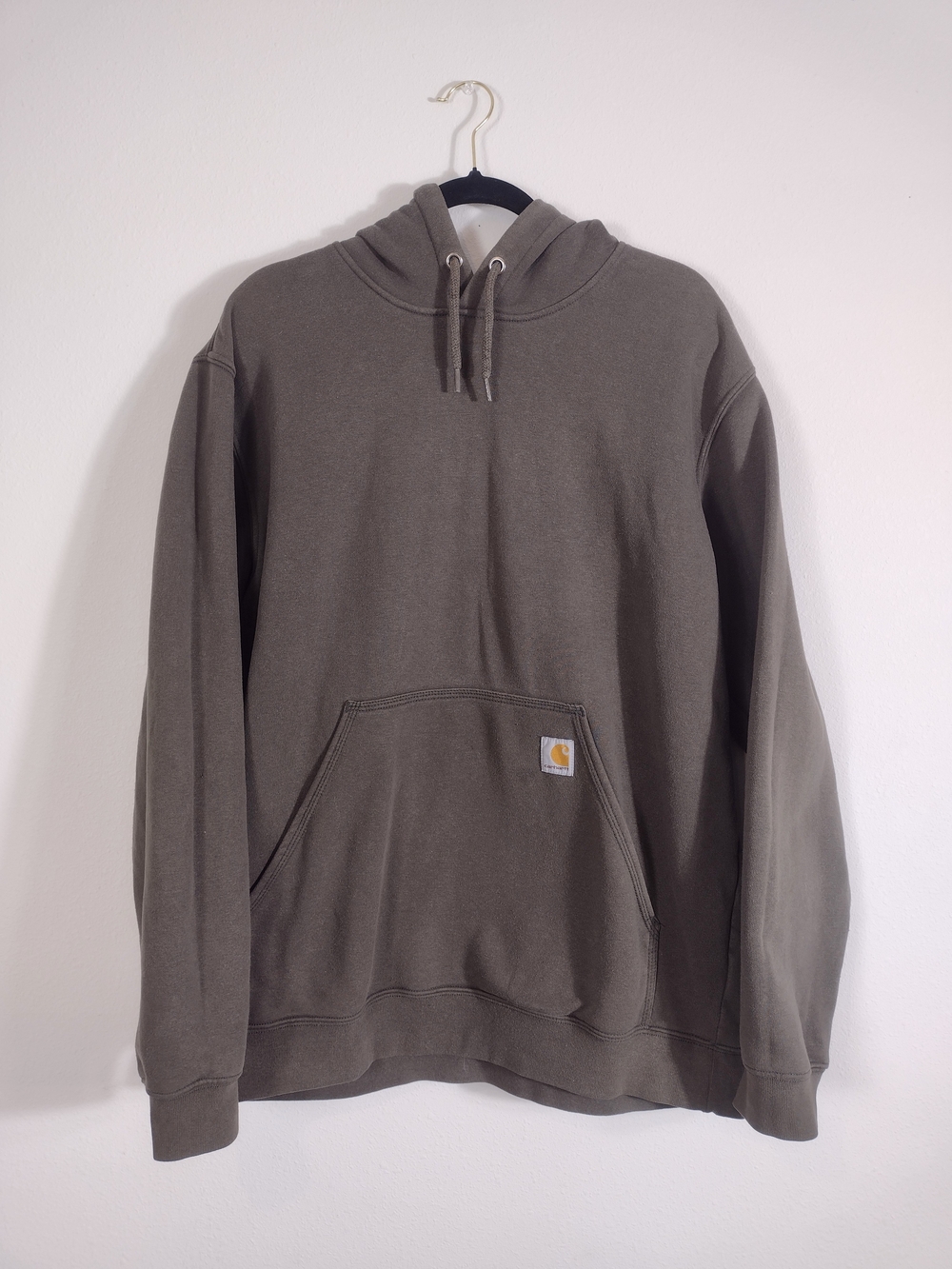 Carhartt Men’s Olive Green Hooded Loose Fit Midweight Hoodie Sweatshirt Size L